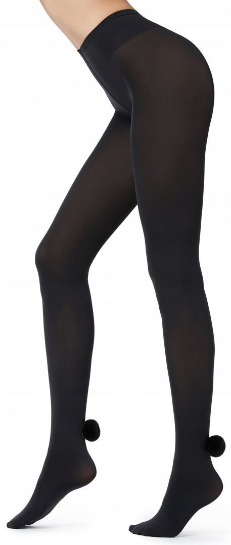 

Calzedonia Rajstopy T. 1/2 czarne pompon 60den