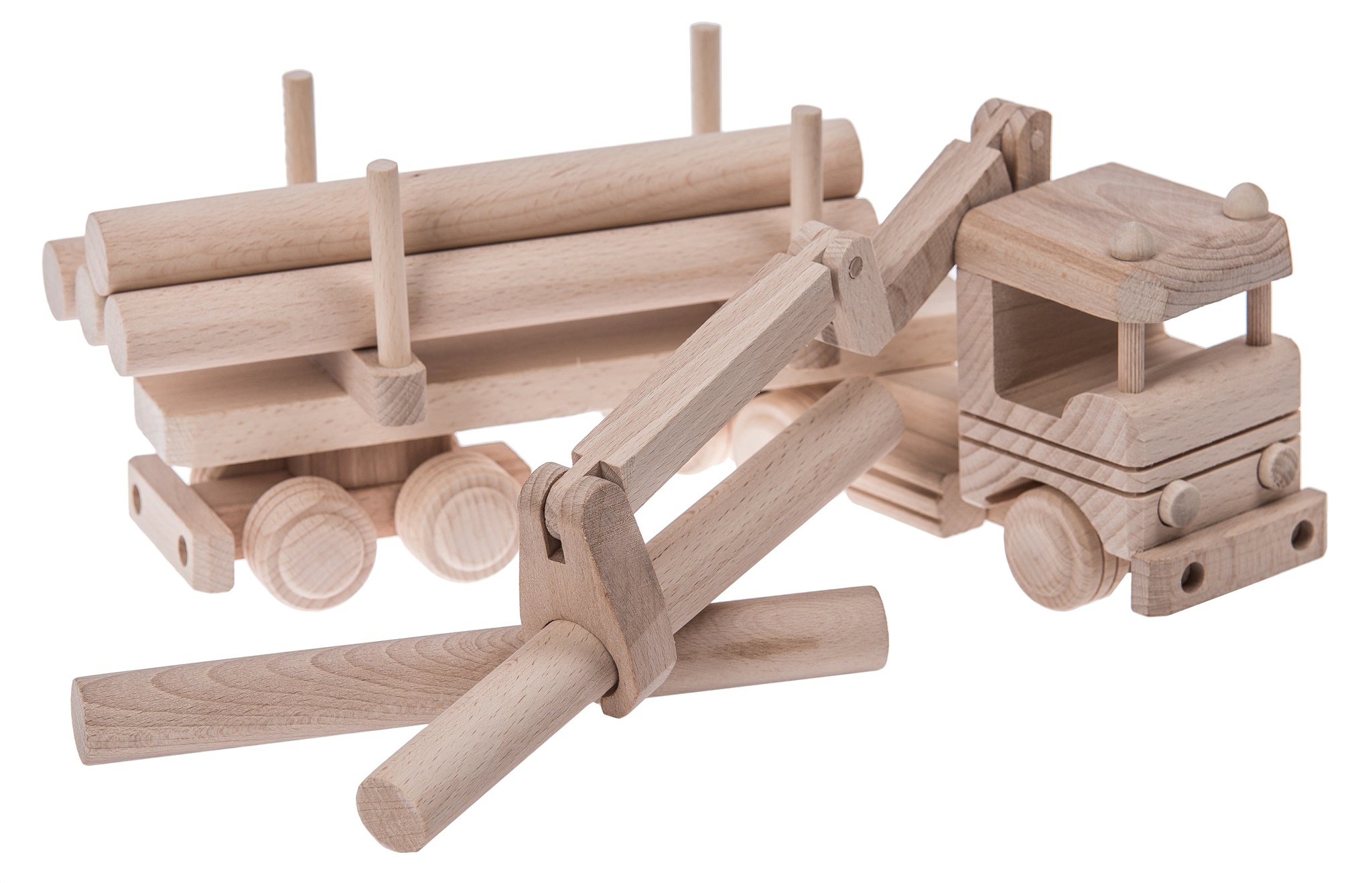 DREWNIANY TIR HDS Z DRZEWEM CIĘŻARÓWKA ZABAWKA EKO Marka inna