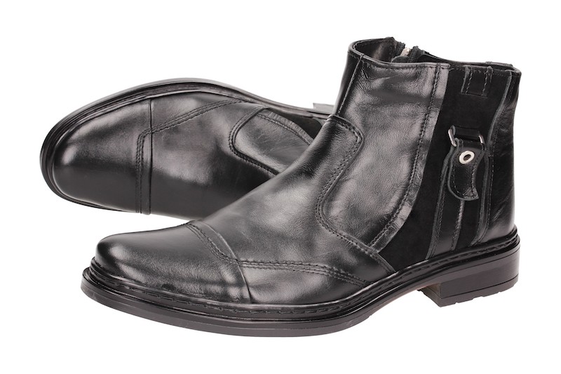 SZTYBLETY TRZEWIKI ZIMOWE POLSKIE SKÓRA 366 CZ 44 Wzór dominujący bez wzoru