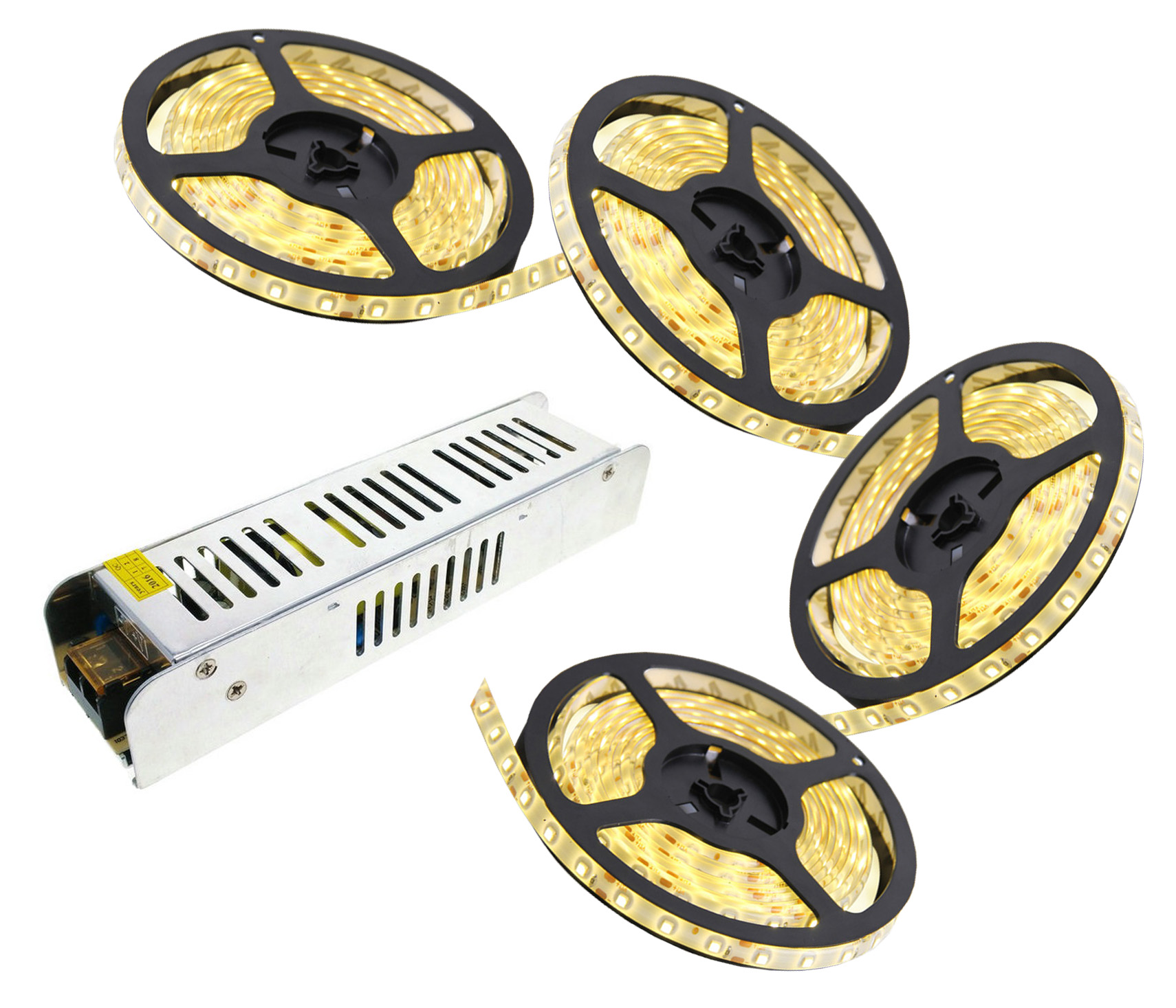 Sada Led Pásek 3528 300 Bílá 20 M IP65 Napájecí Adaptér