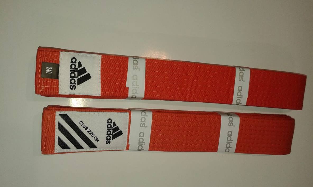 Пояс для дзюдо оранжевый adidas