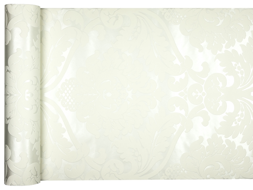 

Niezwykle Tapeta biały Ornament Glamour