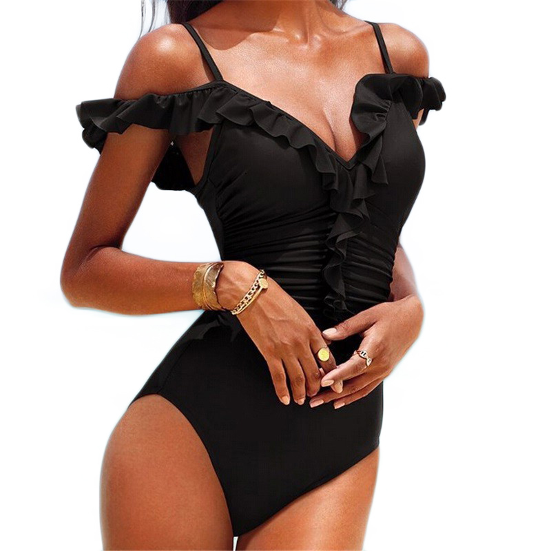 JEDNOCZĘŚCIOWY STRÓJ KĄPIELOWY FALBANKA KOSTIUM WYSZCZUPLAJĄCY PUSH UP S 36 Marka SNM