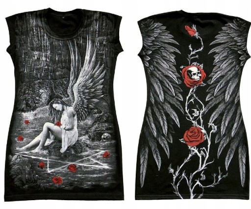 

Bluzka Gothic koszulka tunika Angel Cave TD47 XL
