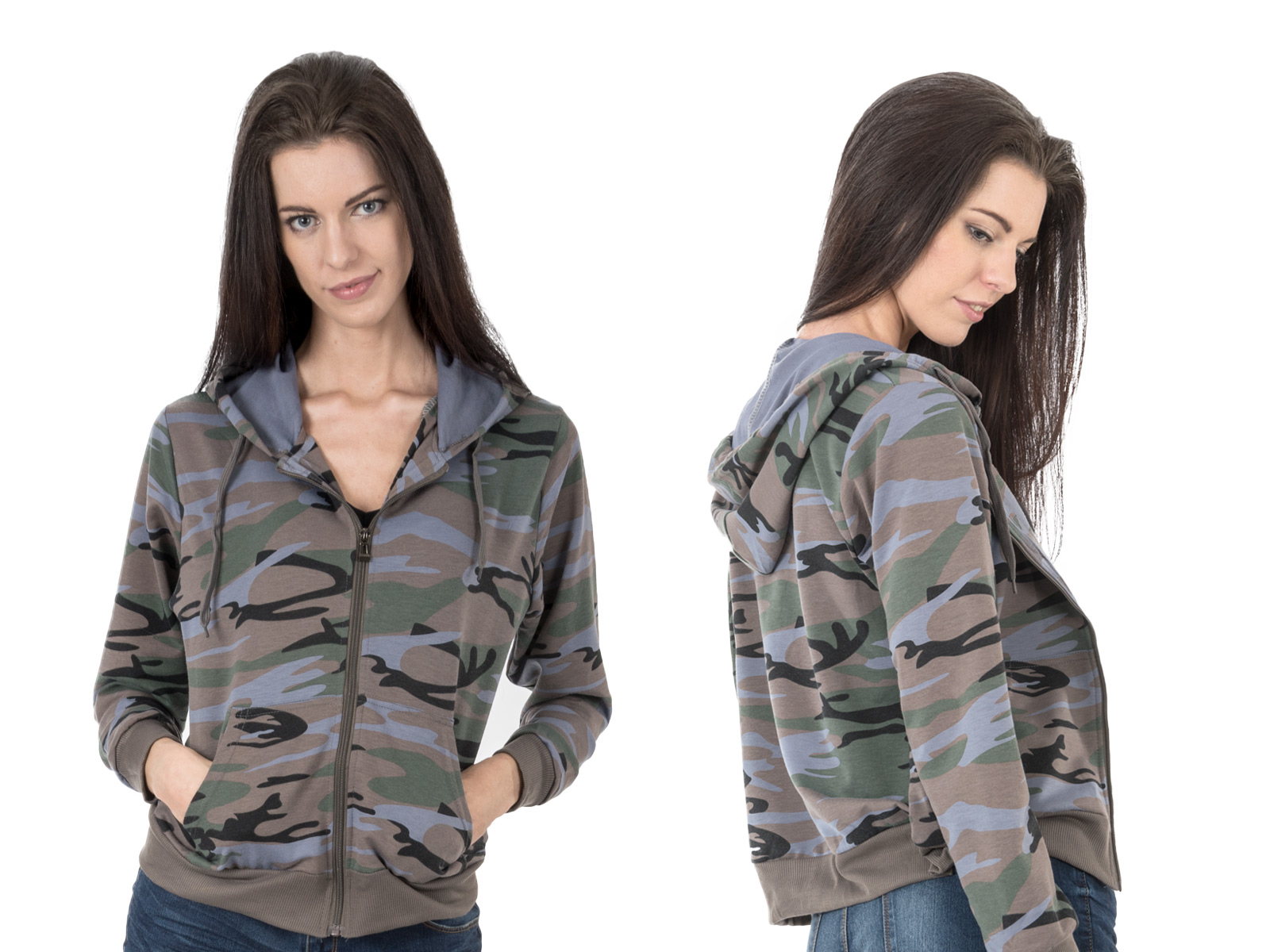 

Bluza Damska z Kapturem Moro Army 82208 Stal r XL