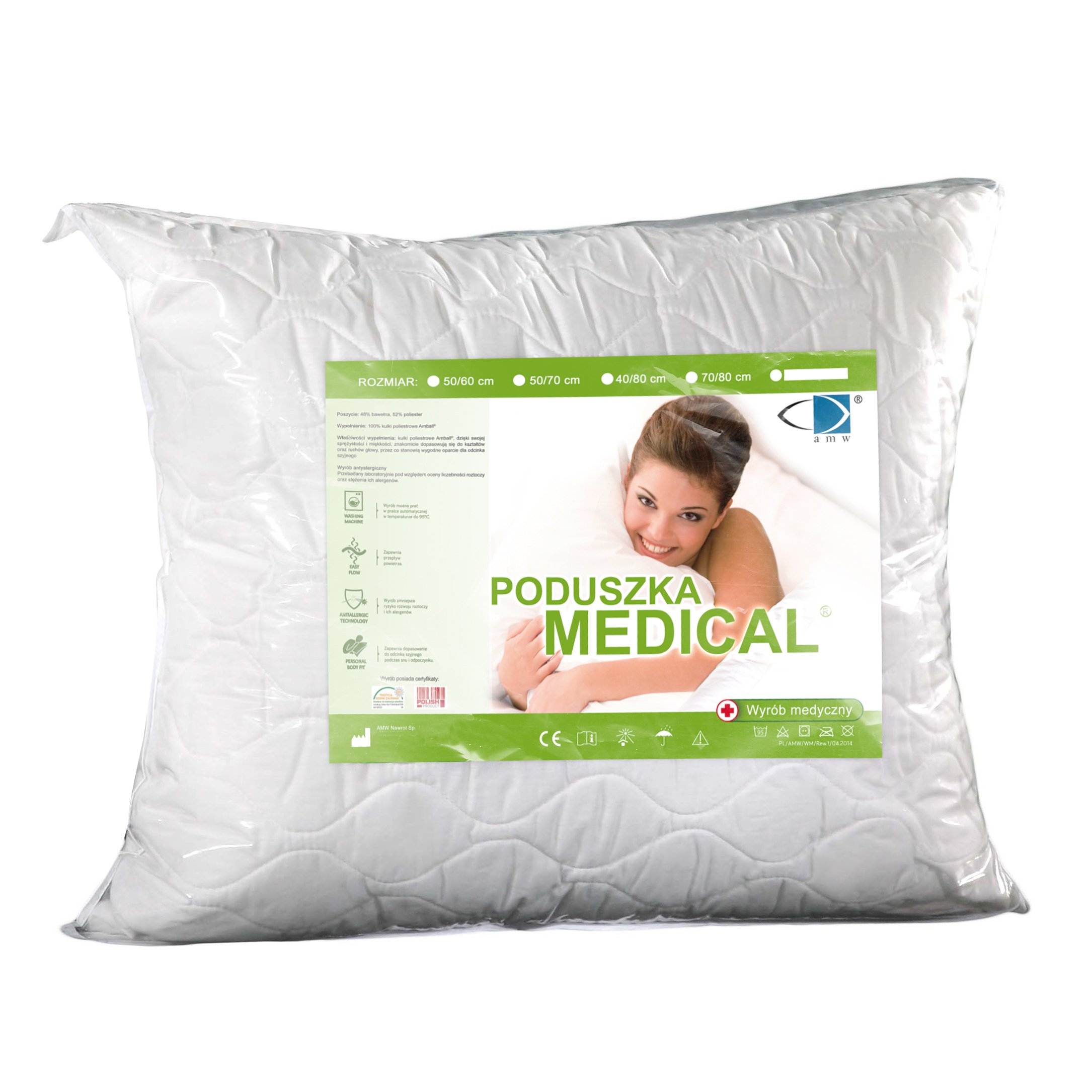 

Poduszka Medical 50x70 Antyalergiczna Amw 95*C