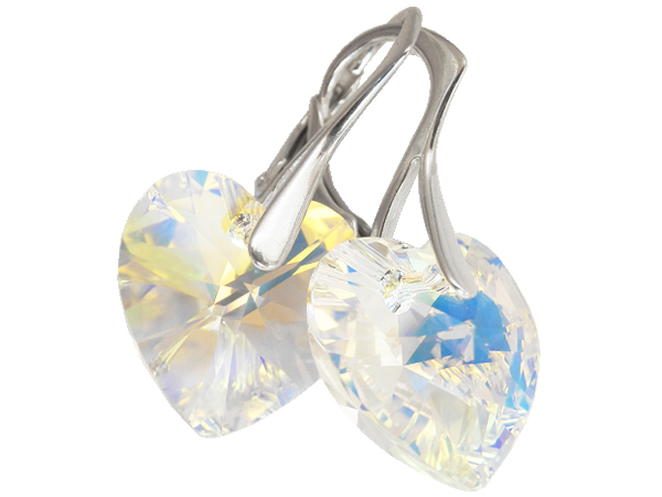 

Kolczyki Swarovski Serce Heart 14mm Crystal Ab