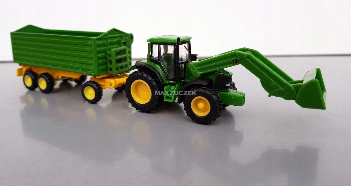 SIKU 1843 TRAKTOR JOHN DEERE PRZYCZEPA 1:87 EAN 4006874018437