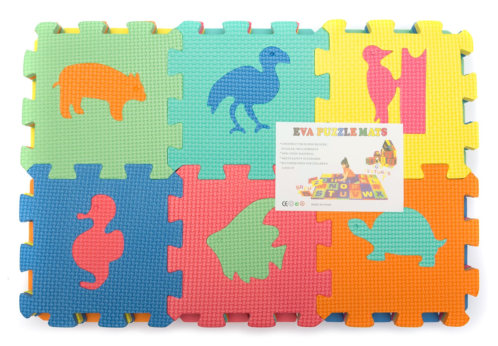 PUZZLE PIANKOWE MATA EDUKACYJNA ZWIERZĘTA 72 EL. Liczba elementów 36