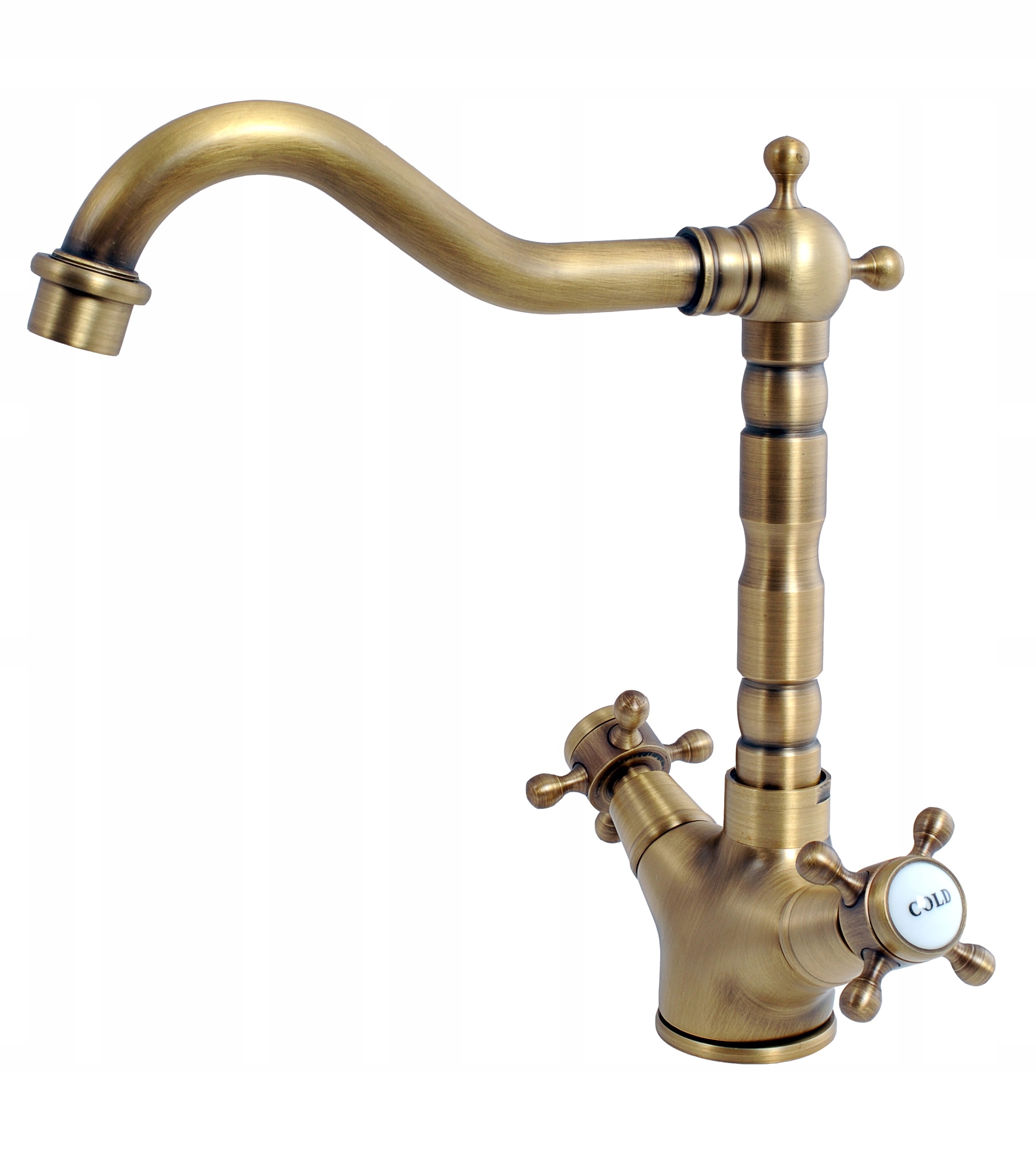 BATERIA UMYWALKOWA RETRO ZŁOTA ROYAL POKRĘTŁA