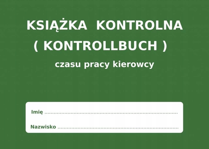 

Książka czasu pracy kierowcy Kontrollbuch Pl De