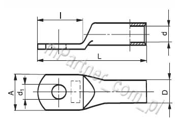 

Końcówka Oczkowa Miedziana M8 35MM2 Konektor Oczko