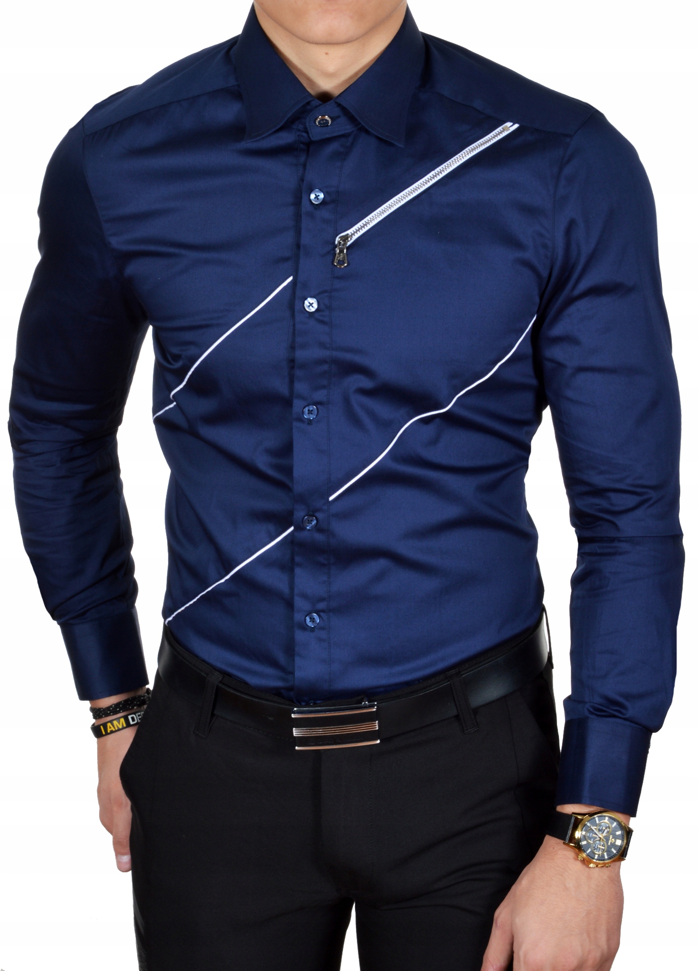 

Koszula Męska Elegancka Mondo Exclusive Zamek Navy