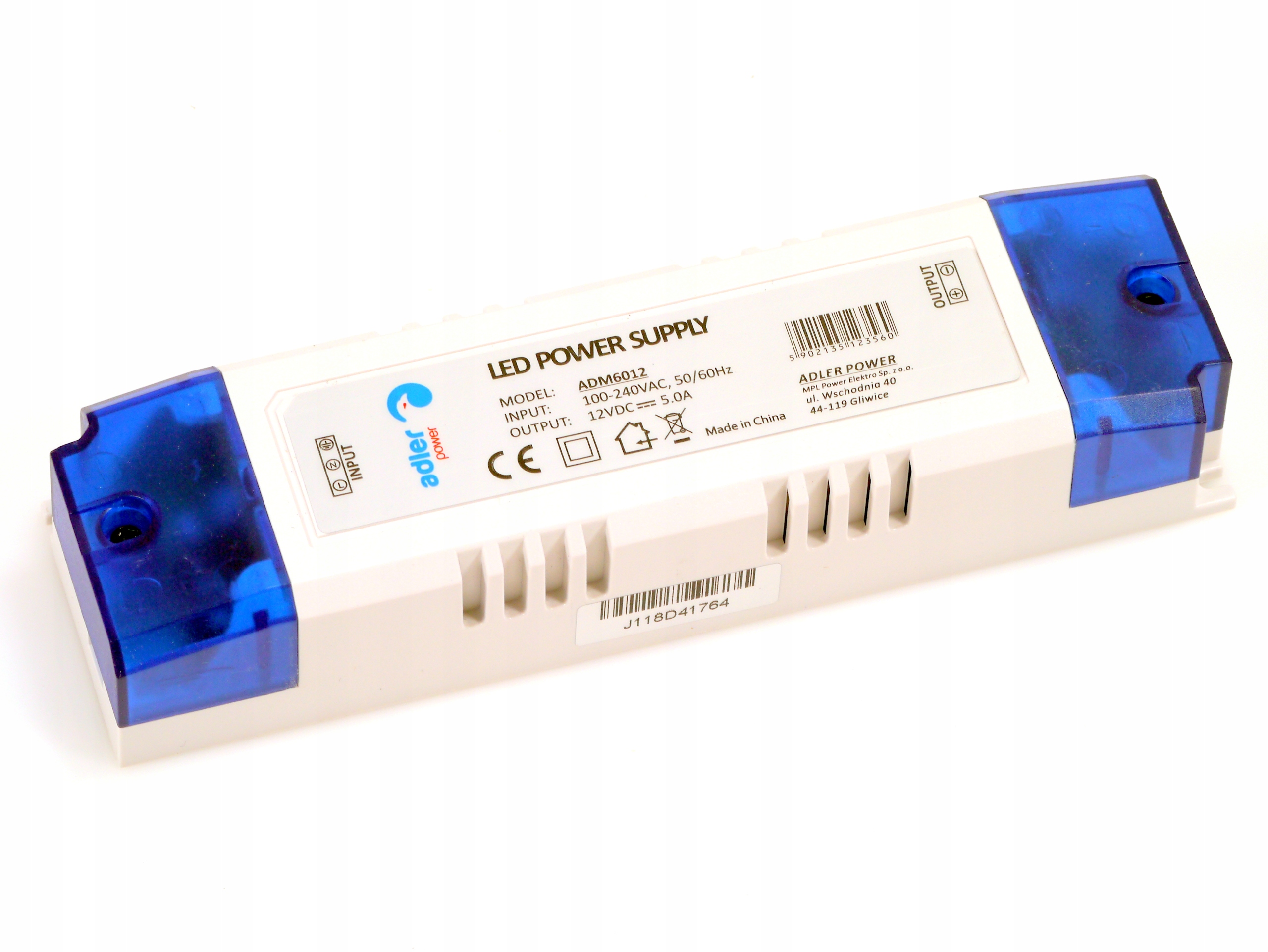 Zasilacz do TAŚM LED 12V 60W 5A ADM6012 ADLER Typ zasilacz