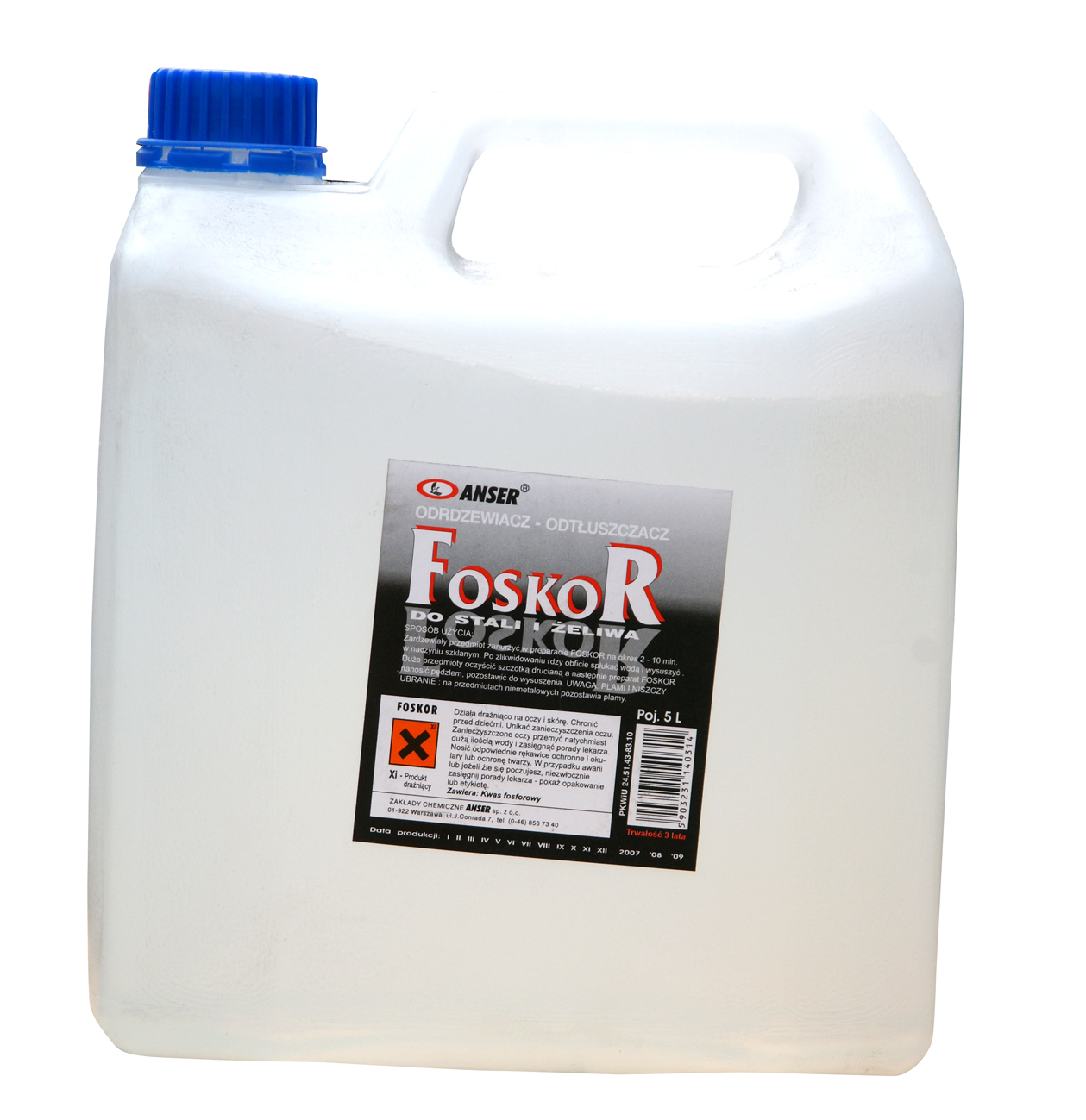 FOSOL FOSKOR odrdzewiacz do stalI i zeliwa 5L