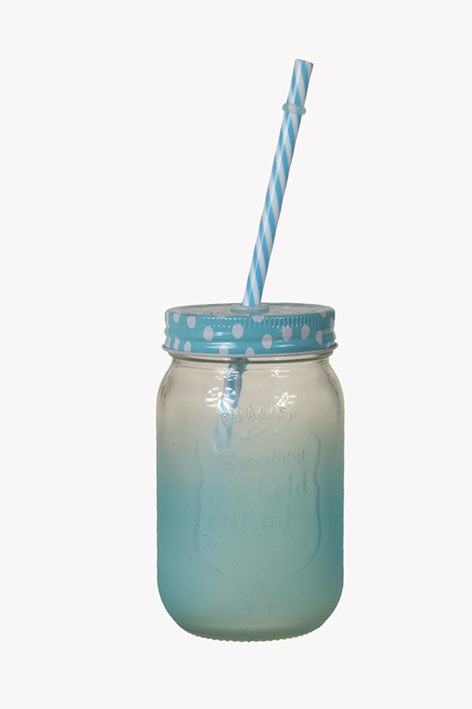 

Słoik Szklany Na Lemoniadę Turkusowy H14cm