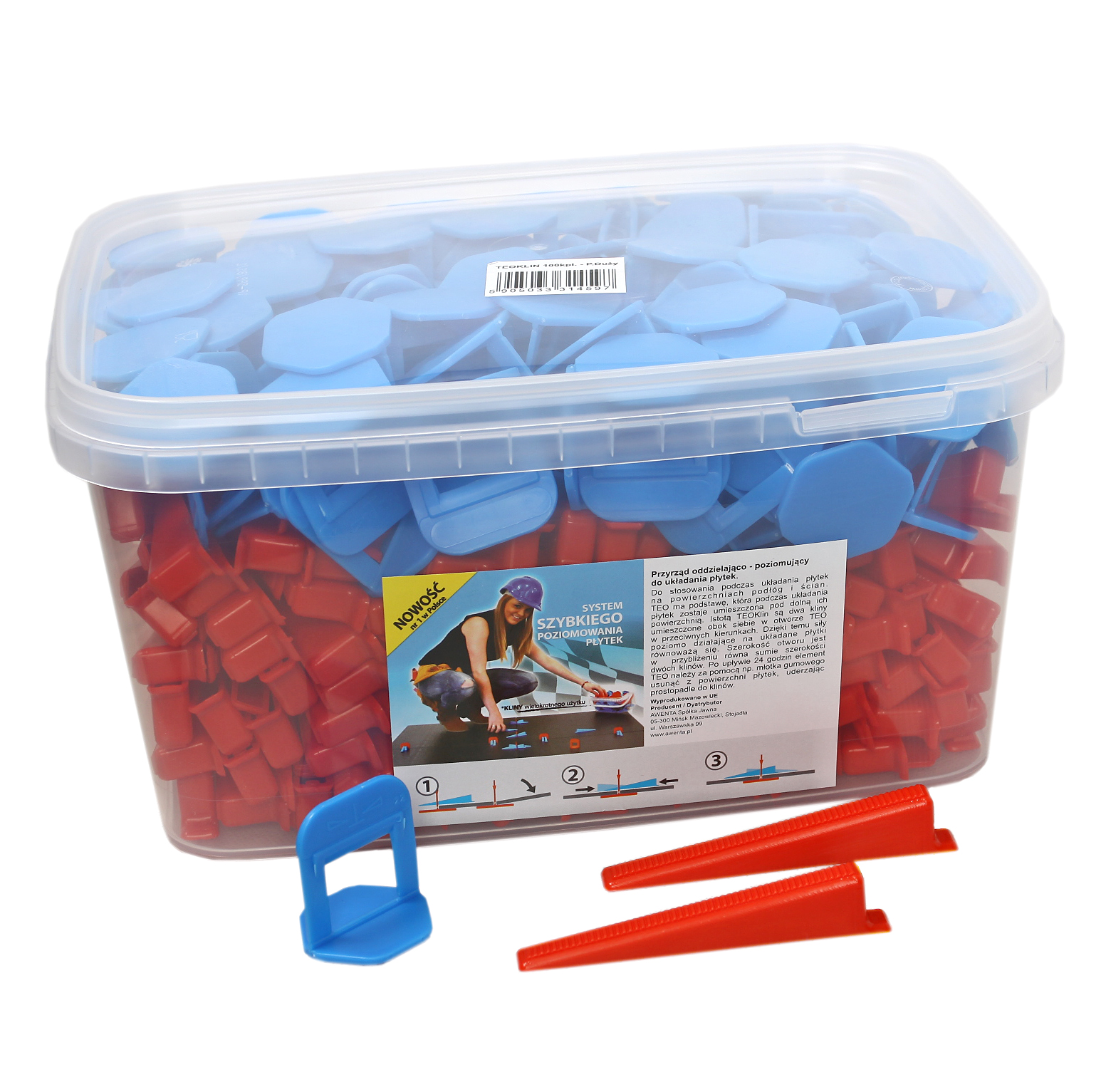 Awenta Systém Vyrovnávání Dlaždic Teo 100 Kpl