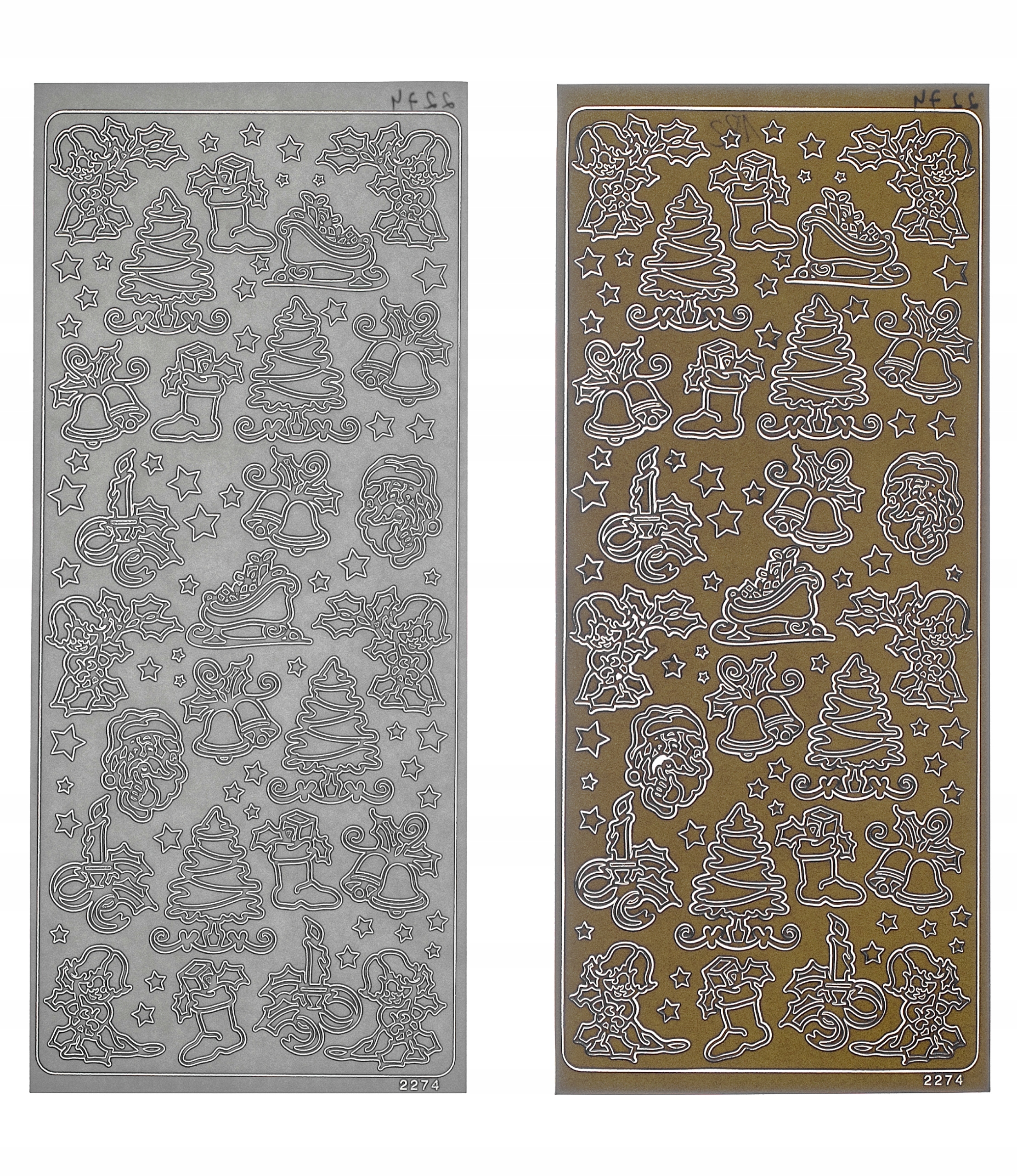 STICKERSY NAKLEJKI BOŻE NARODZENIE nr JO-182 Kolor dominujący złoty