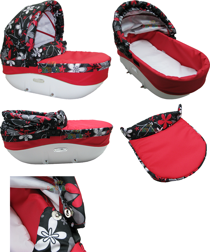 WÓZEK LALKOWY ADBOR - LILY DLA LALEK K08 róż szary Rodzaj głęboki