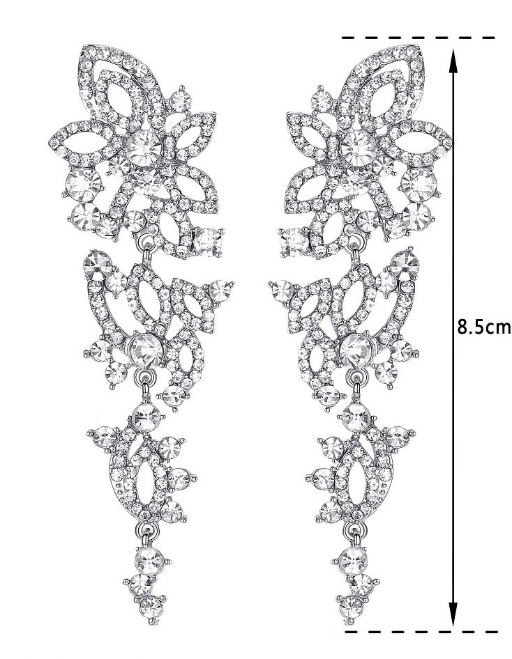 KOLCZYKI SREBRNE Z CYRKONIAMI, EFEKTOWNE, PIĘKNE Kamień Cyrkonia