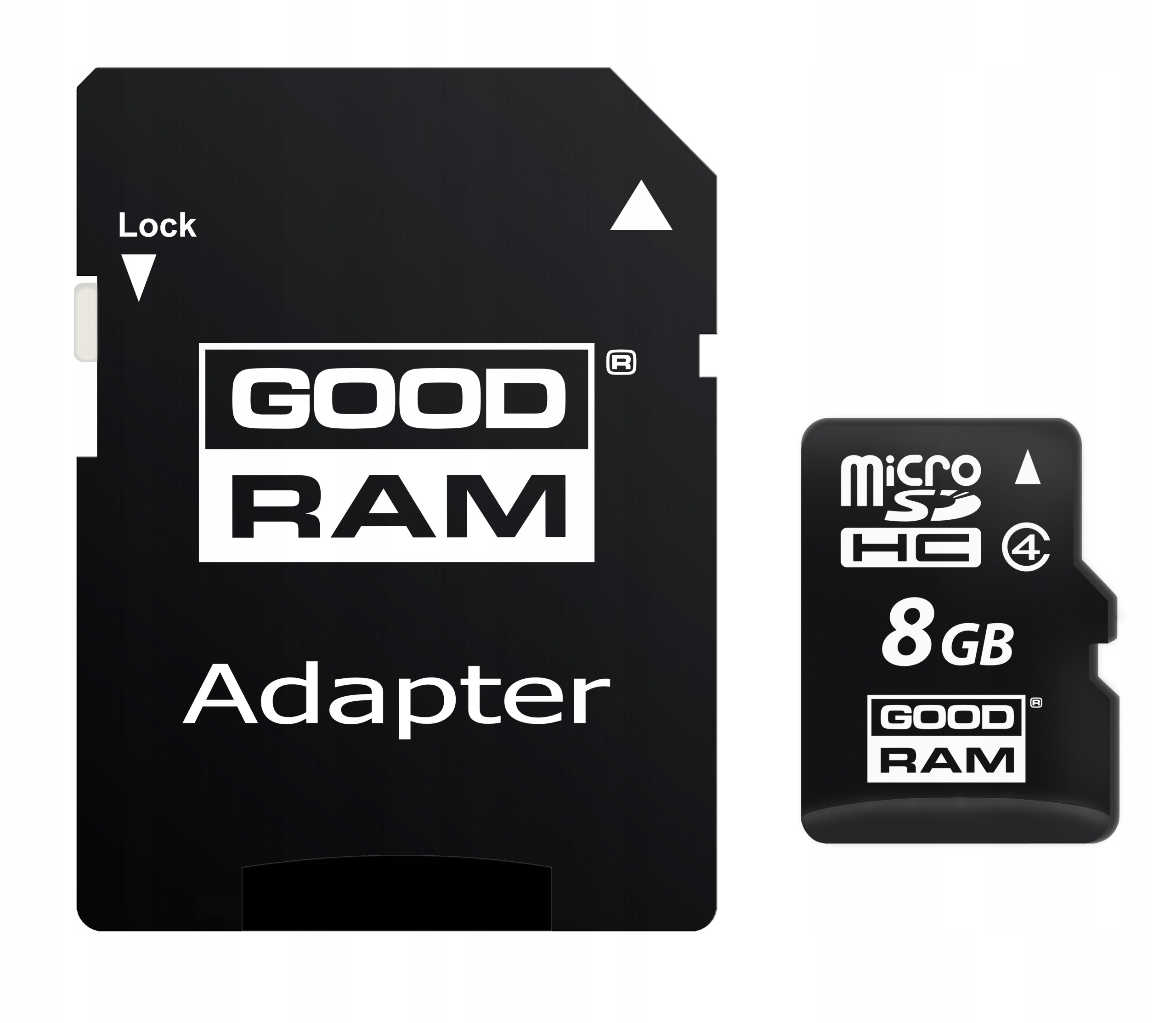 GOODRAM карта памяти 8 ГБ MICRO SDHC + адаптер SD Card Capacity 8 ГБ