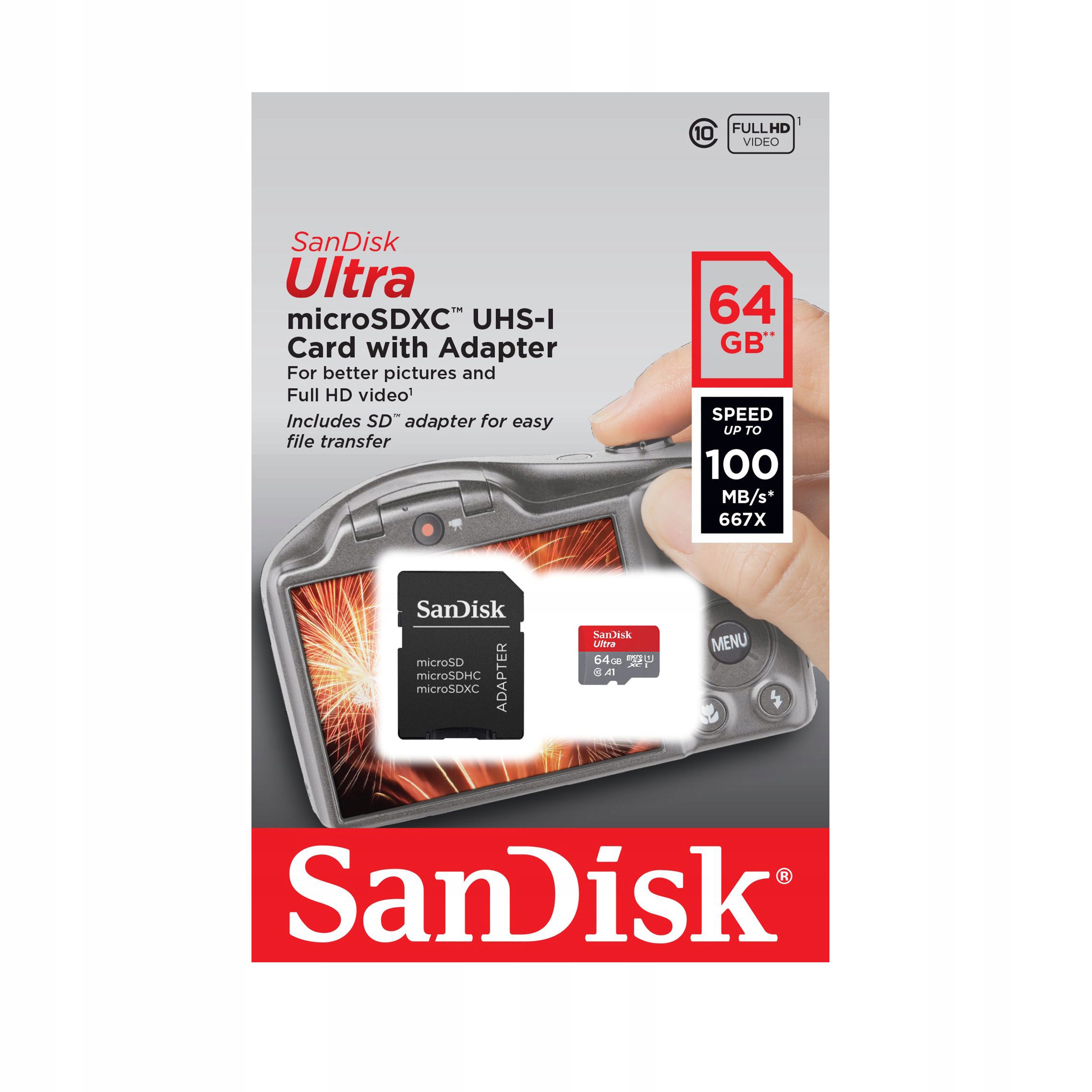 

Karta SanDisk Ultra Micro Sd Hc Sdxc 64GB 100MB/S