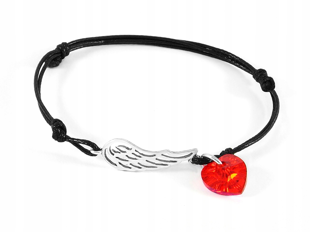 

Bransoletka sznurkowa Freedom Heart srebro 925 B24