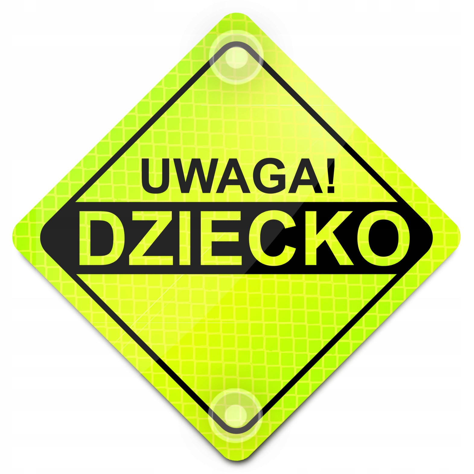 

Uwaga Dziecko Neon Auto Odblask Na Przyssawki