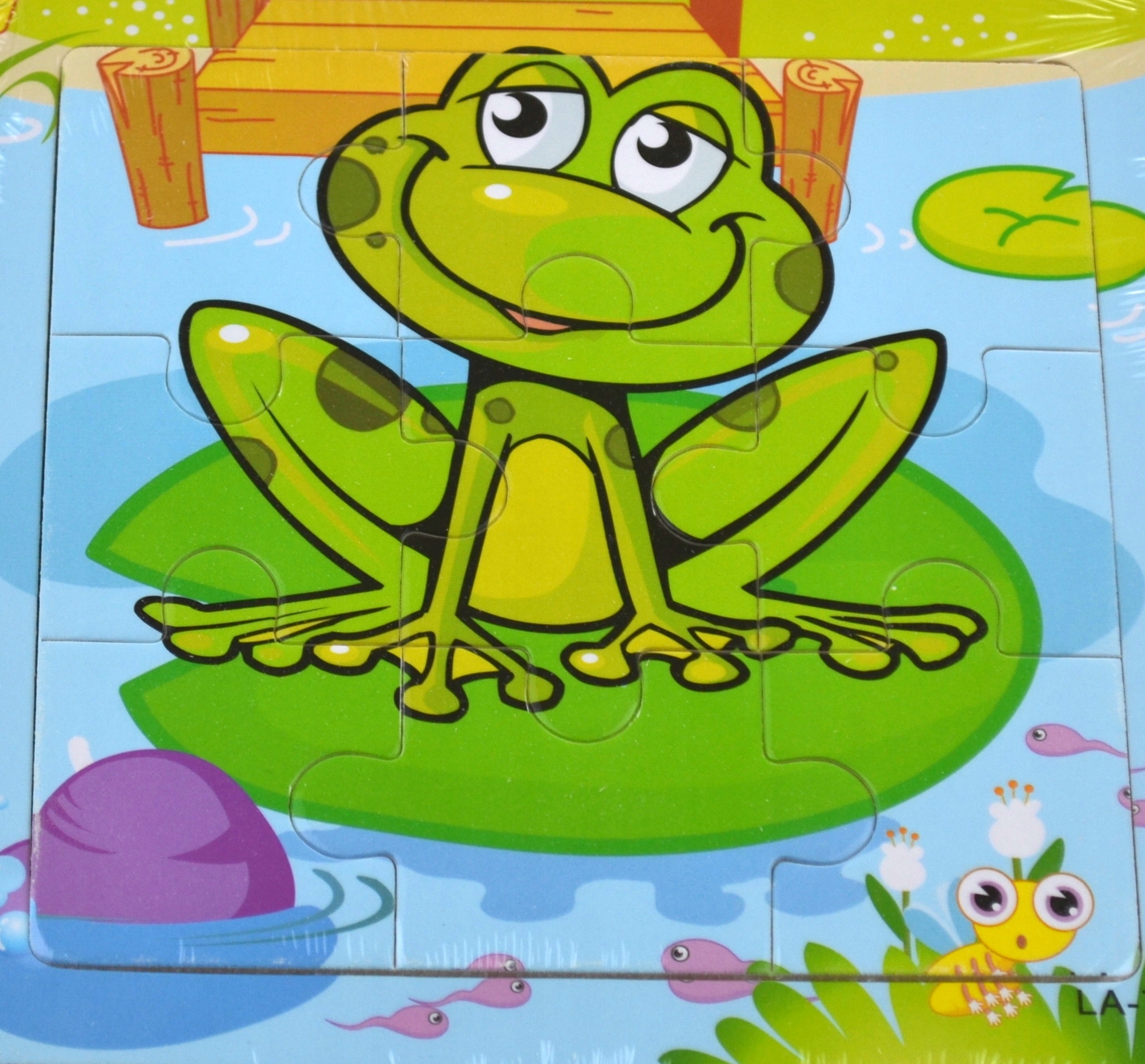 

Edukacyjne Puzzle Drewniane Układanka 9 el Żabka