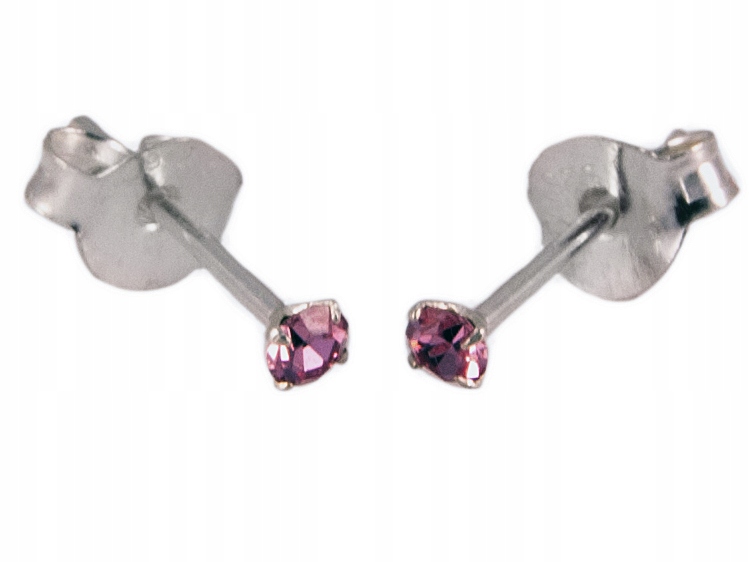 

Versil kolczyki cyrkonie zakuw. 2,5 mm srebro 925