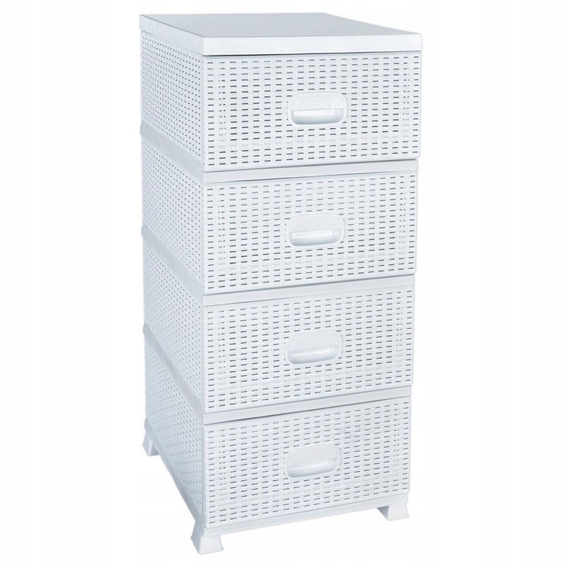 SZAFKA, KOMODA, RATAN,Beż+ brąz