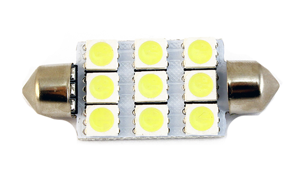 

Żarówka C5W C10W 24V Biała Led SMD5050 41MM SV8,5
