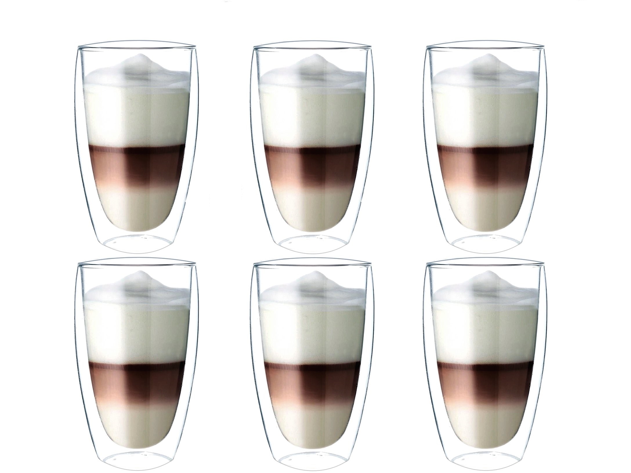 

Szklanki Termiczne Kawy Latte Herbaty 6 sztuk Duo
