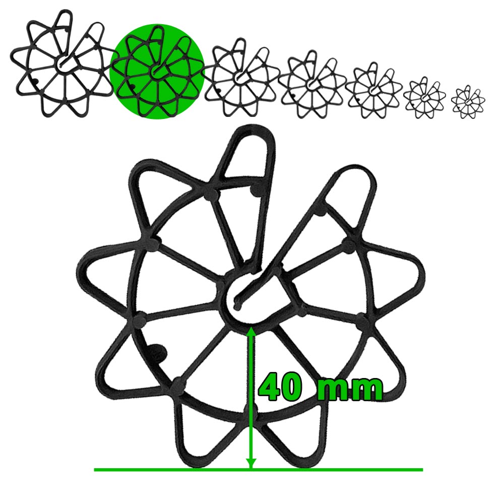 Podkładka do zbrojeń pionowych gwiazdka 40mm - 250 Kod producenta 02gwiazdka40