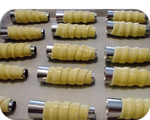 FOREMKI FORMA DO PIECZENIA RURKI DO KREMU CIASTEK ZESTAW DUŻE 10szt Długość 12 cm