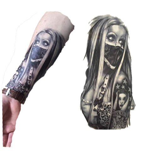 

Tatuaż rękaw noga zmywalny kobieta w chuście Girl