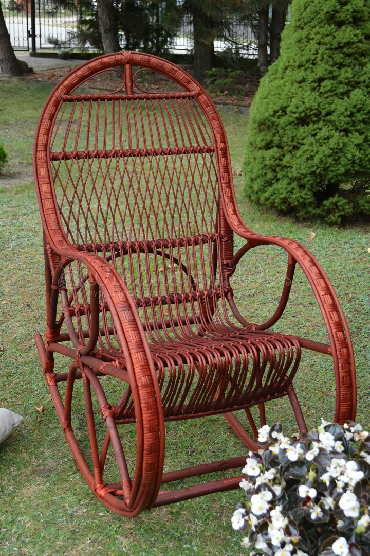 FOTEL BUJANY WIKLINOWY LORD WIŚNIA + PODUSZKA Kolor inny kolor