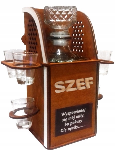 

Kieliszki stojak barek prezent Szefa Urodziny uniw