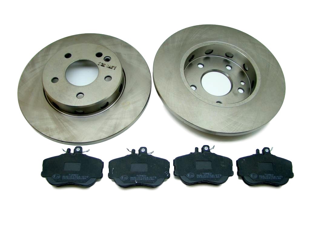 Диск x2 + колодки ПЕРЕД MERCEDES клас C W202 ПОЛНЫЙ