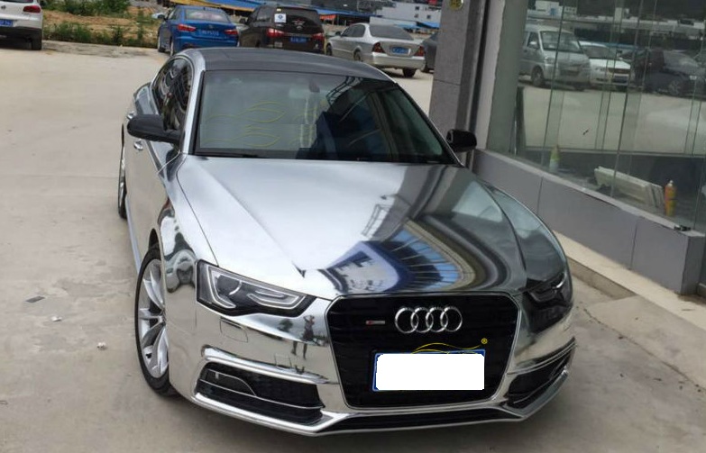 FOLIA CHROM SREBRNA CHROMOWANA 200cm x 152cm Color silver