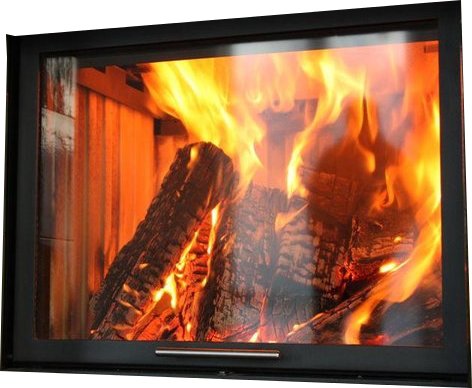 Žáruvzdorné Samočistící Tvrzené Sklo Pro Krbová Kamna 59x38