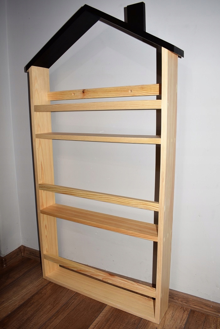 Półka na książki domek Kolor biały