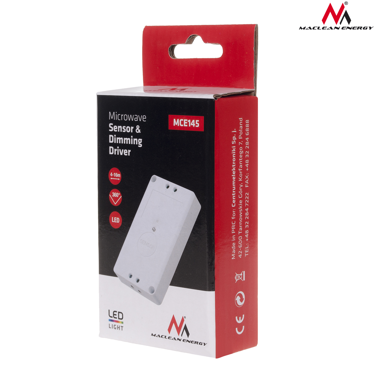 CZUJNIK RUCHU ZMIERZCHU MIKROFALOWY SENSOR DO LED Typ czujnik