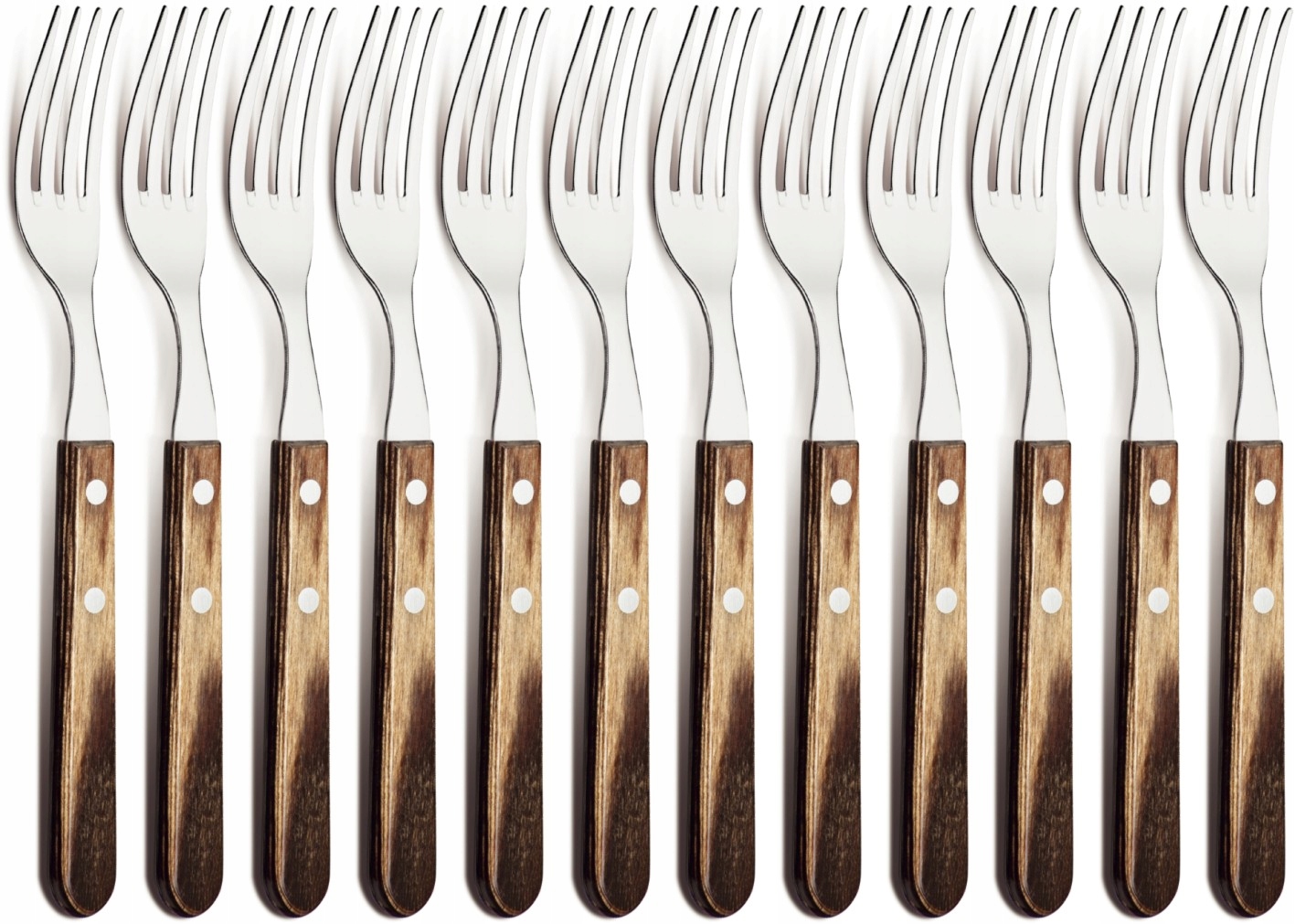 Tramontina 12 x vidlička Jumbo Drevo Bronz Polywood