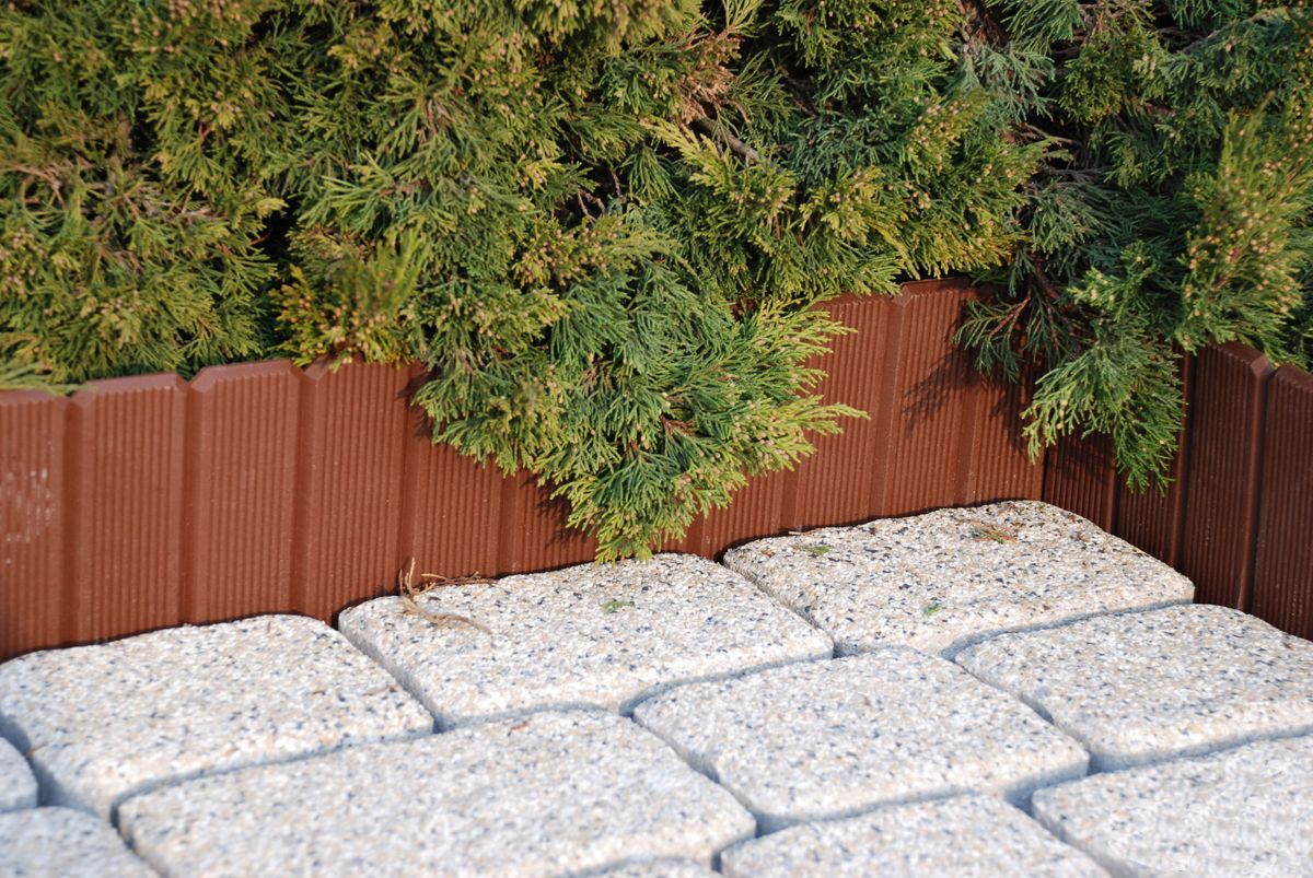 EKOBORD PALISADA BRĄZ - OGRODOWA, OBRZEŻE, PŁOTEK Długość 100 cm