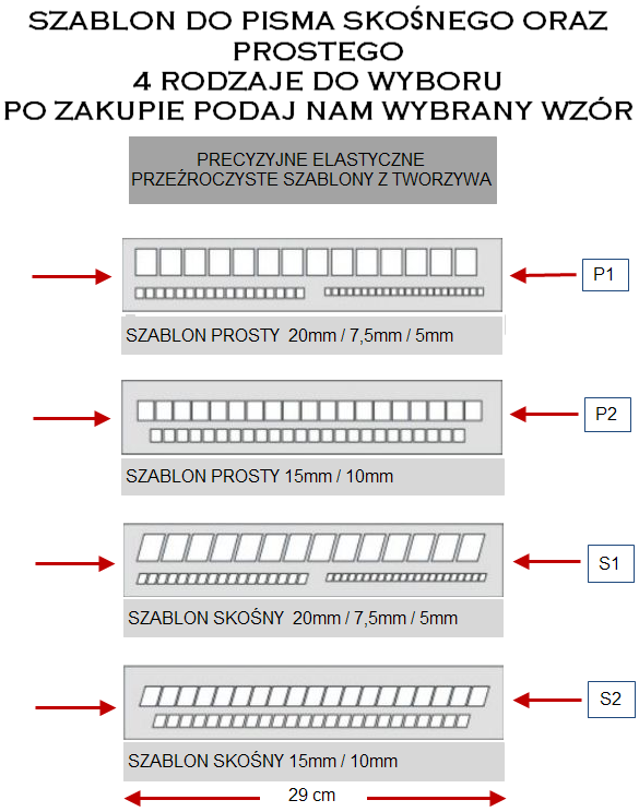 Szablony Do Pisania Proste I Skosne 4 Wzory 5867834060 Allegro Pl