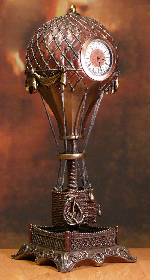 ZEGAR BALON figurka Steampunk*** VERONESE ZEGAREK Tarcza analogowa