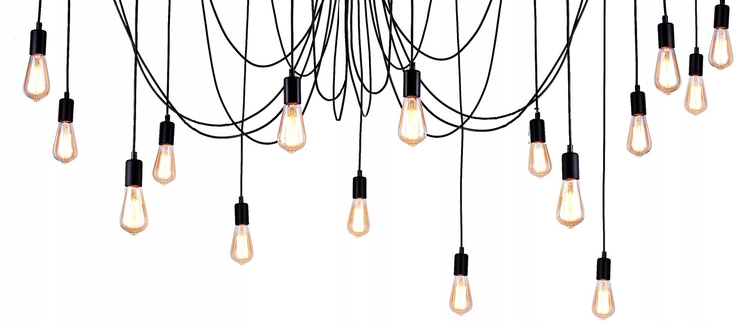 LAMPA SUFITOWA WISZĄCA ŻYRANDOL PAJĄK 8 E27 LED Zasilanie sieciowe