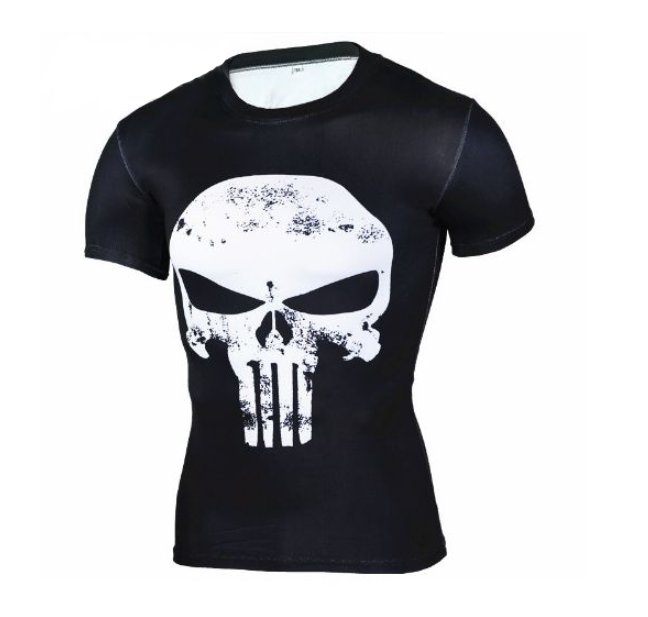 Koszulka Termoaktywna PUNISHER SIŁOWNIA MARVEL XL Rękaw krótki rękaw