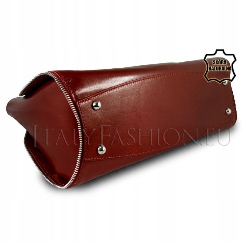 SKÓRZANA torebka WŁOSKA SKÓRA KUFEREK duża A4 HIT! Styl miejski